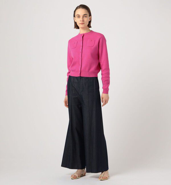 CABaN「コットンカシミヤ クルーネックカーディガン」|カーディガン|