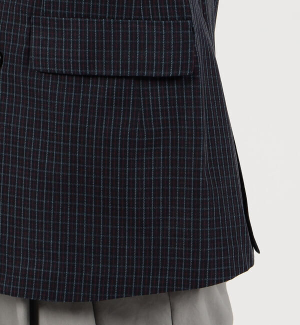 TOMORROWLAND MENS「シルクコットン タッターソール ダブルブレステッド6Bジャケット」|テーラードジャケット|