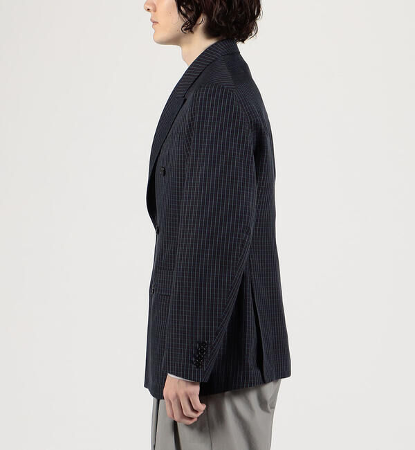 TOMORROWLAND MENS「シルクコットン タッターソール ダブルブレステッド6Bジャケット」|テーラードジャケット|