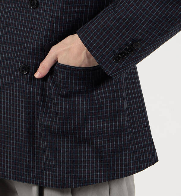 TOMORROWLAND MENS「シルクコットン タッターソール ダブルブレステッド6Bジャケット」|テーラードジャケット|