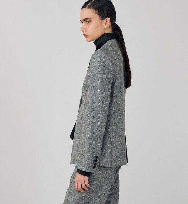 DES PRES「フランネルウールストレッチ ノーカラージャケット」|ノーカラージャケット|