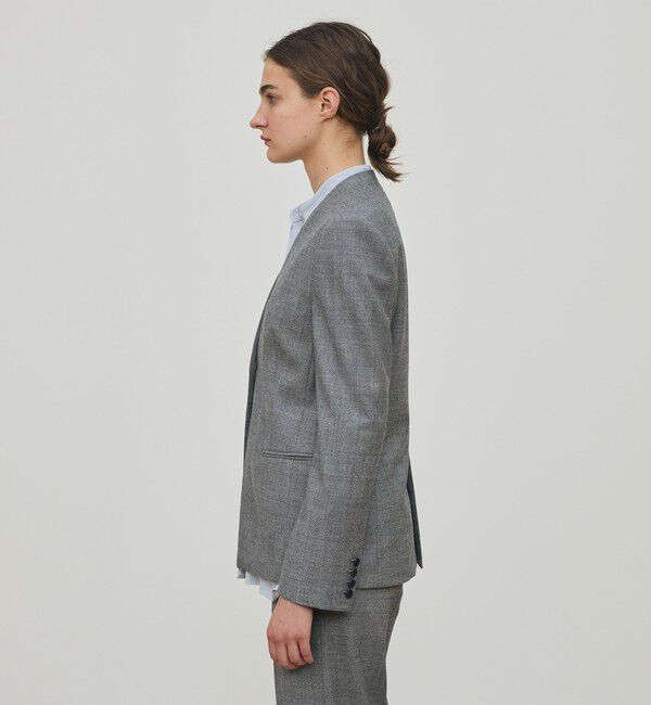 DES PRES「フランネルウールストレッチ ノーカラージャケット」|ノーカラージャケット|