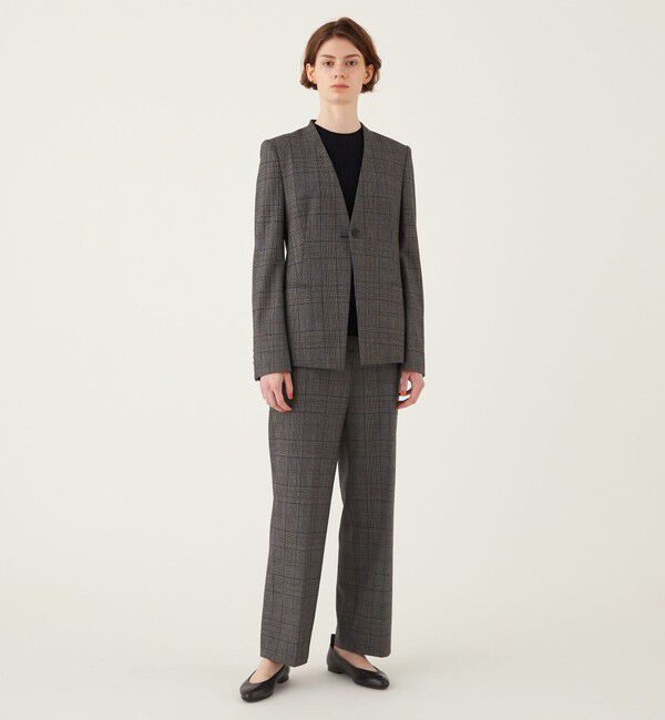 DES PRES「フランネルウールストレッチ ノーカラージャケット」|ノーカラージャケット|