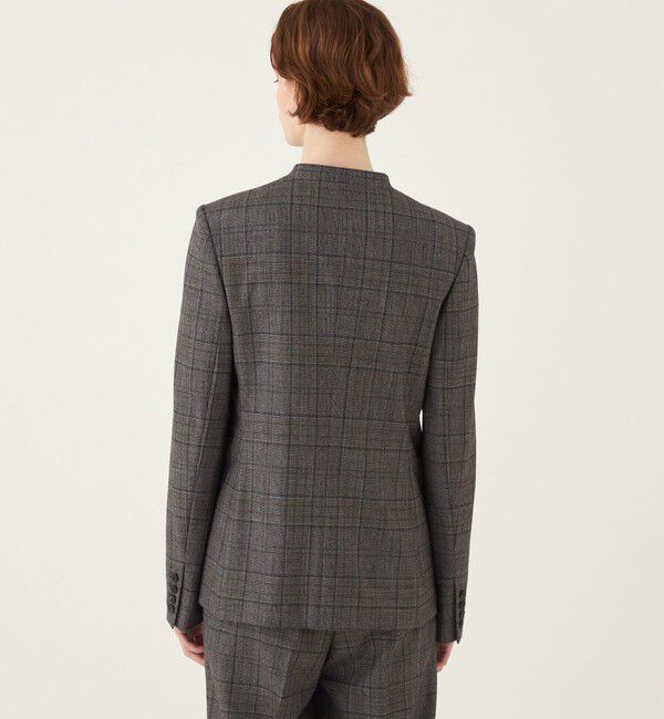 DES PRES「フランネルウールストレッチ ノーカラージャケット」|ノーカラージャケット|