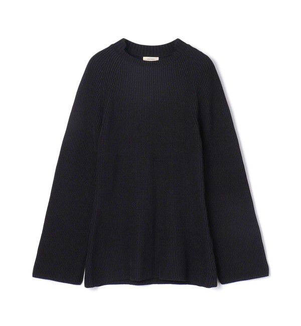 DES PRES「コットンポリエステルコイルヤーン ダブルカラープルオーバー」|ニット・セーター|69 ネイビー