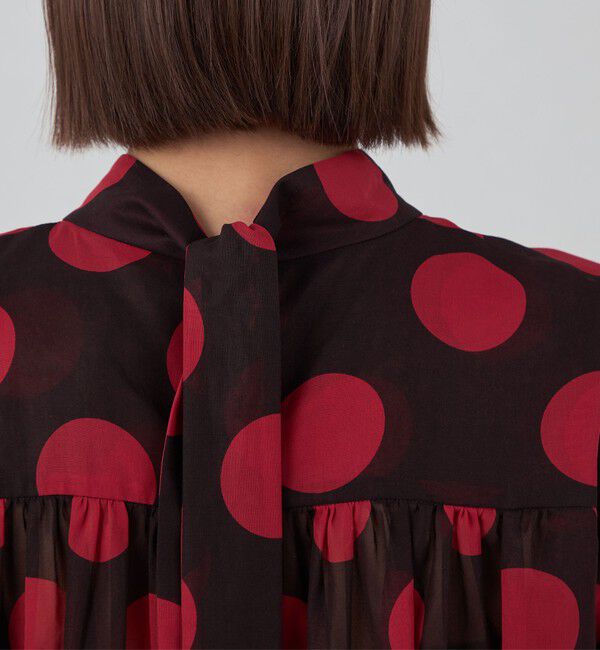 TOMORROWLAND collection「ラルジュドットプリント バックリボンブラウス」|シャツ・ブラウス|