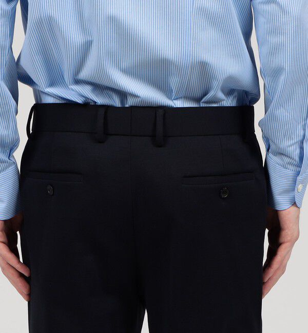 TOMORROWLAND MENS「ストレッチポンチ ノープリーツ スリムパンツ」|スラックス|