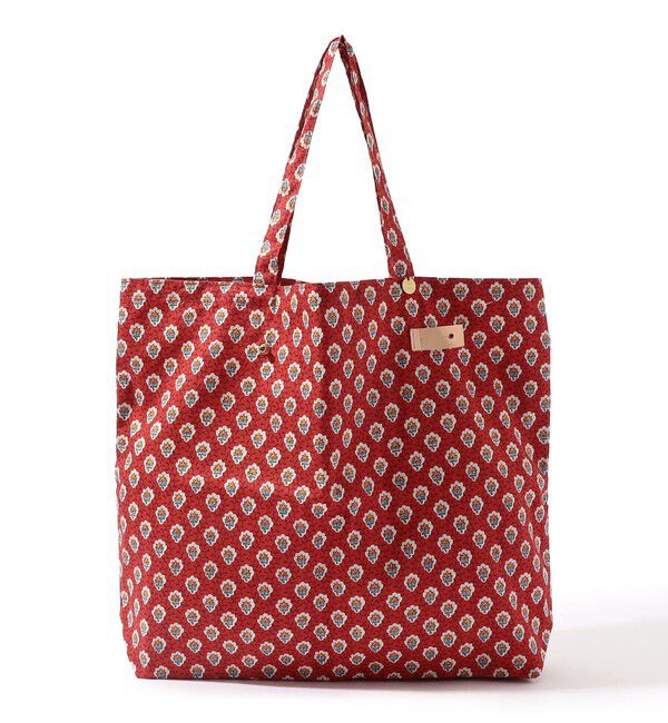 SOULEIADO「SOULEIAO コットンオックス ポケッタブルトートバッグ」|エコバッグ|34 レッド系