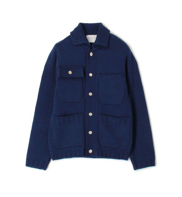 TOMORROWLAND MENS「TOMORROWLAND tricot ハイランドウール ニットブルゾン」|ニット・セーター|67 ダークブルー