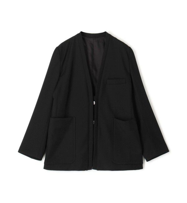 BACCA「ポリエステルレーヨン リラックスノーカラージャケット」|ノーカラージャケット|19 ブラック