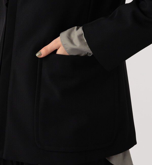 BACCA「ポリエステルレーヨン リラックスノーカラージャケット」|ノーカラージャケット|
