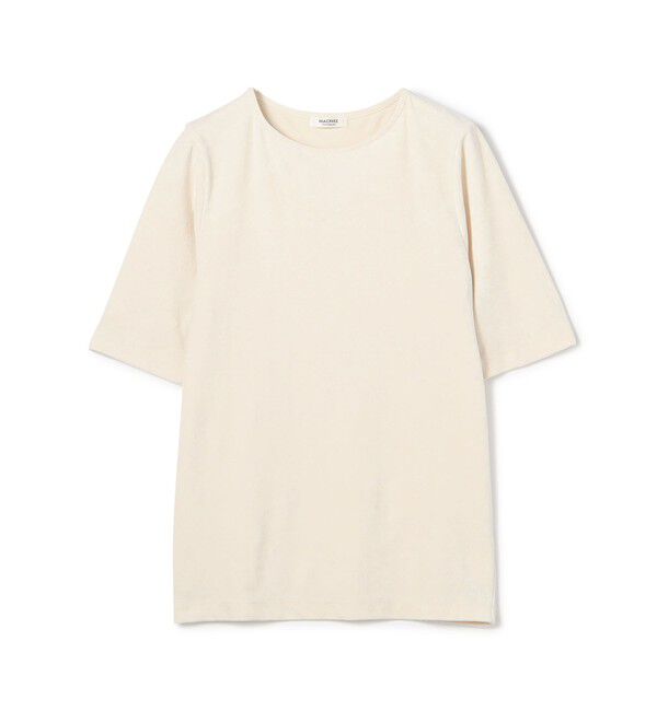 MACPHEE「ベロアジャージー ハーフスリーブプルオーバー」|Tシャツ・カットソー|11 ホワイト
