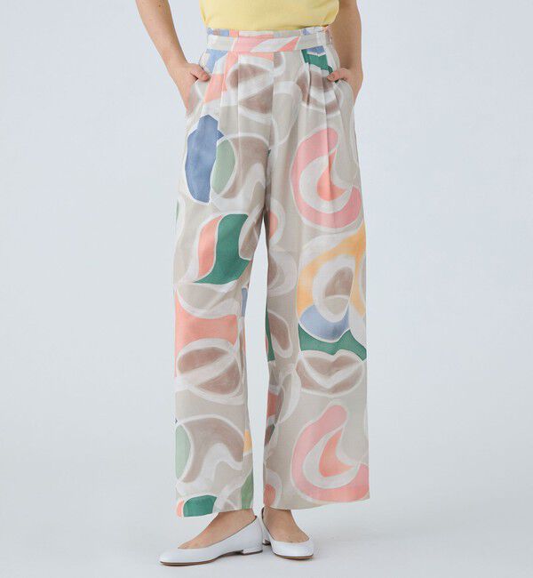 Ballsey「セルフロートプリント タックセミワイドパンツ」|その他|