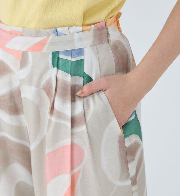 Ballsey「セルフロートプリント タックセミワイドパンツ」|その他|