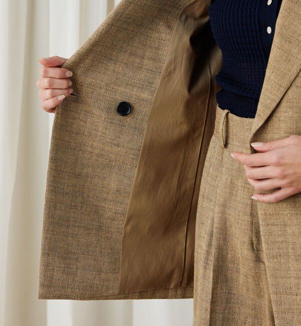 DES PRES「リネンシルクコットンヘリンボーン ダブルブレストジャケット」|テーラードジャケット|