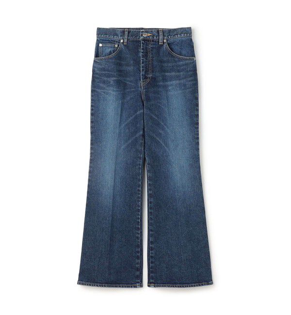 MACPHEE「ストレッチデニム フレアパンツ」|デニム|67 ダークブルー