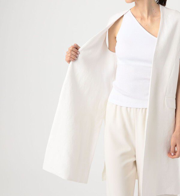 DES PRES「ファブリックコンビ ロングジレ」|ベスト・ジレ|