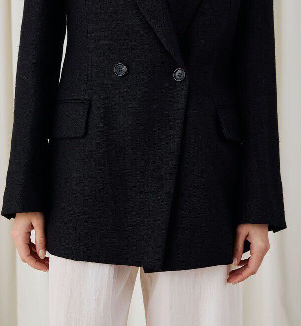 DES PRES「ウェットリネン ダブルブレストジャケット」|テーラードジャケット|