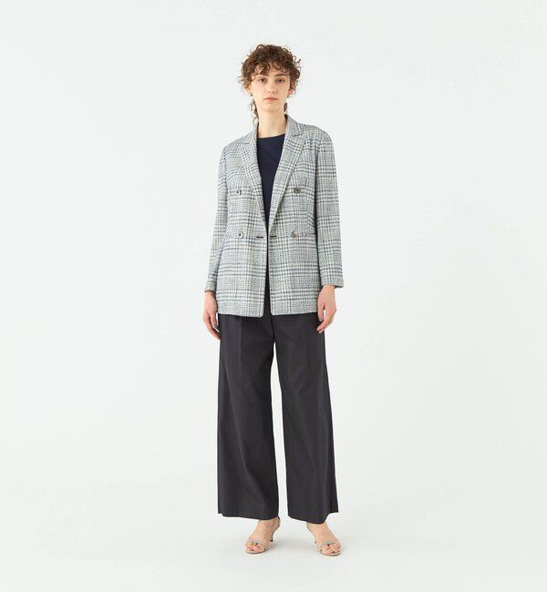 TOMORROWLAND collection「シャドーグレンチェック ダブルブレストライトジャケット」|テーラードジャケット|