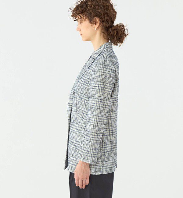 TOMORROWLAND collection「シャドーグレンチェック ダブルブレストライトジャケット」|テーラードジャケット|