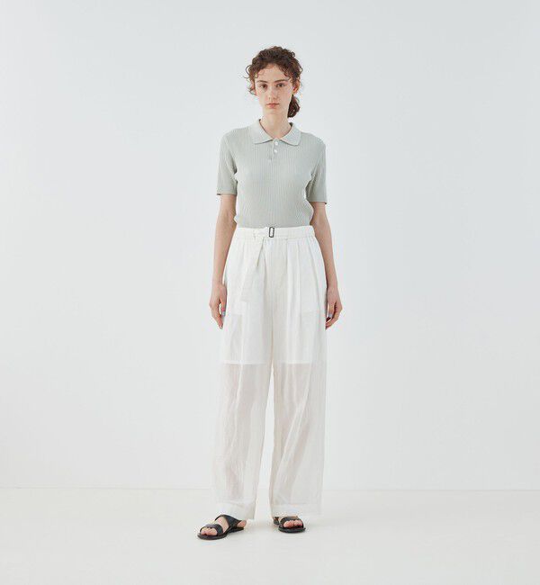 GALERIE VIE「ギザコットンリブ ポロカラープルオーバー」|ニット・セーター|