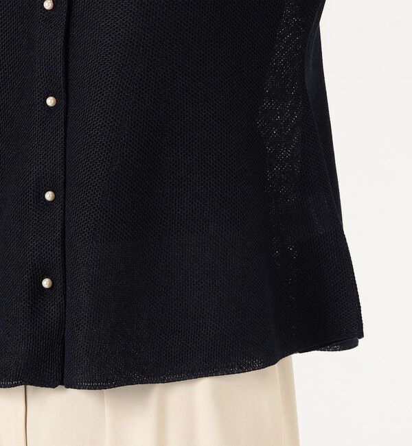 Ballsey「パールメッシュコンビ ペプラムプルオーバー」|ニット・セーター|