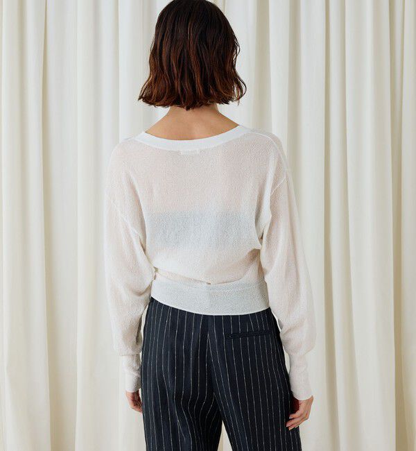 DES PRES「コットンストレッチエアリーニット ラウンドネックプルオーバー」|ニット・セーター|