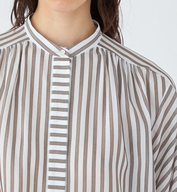 TOMORROWLAND collection「トラックストライプ ヨークスリーブブラウス」|シャツ・ブラウス|