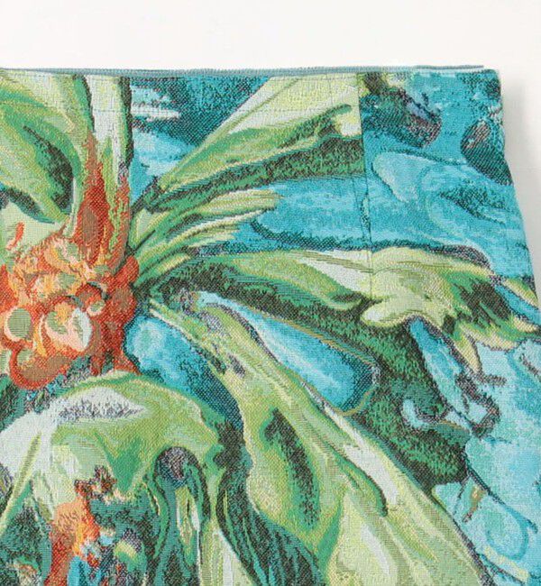 CABaN「ランドスケープジャカード ミディラップスカート」|スカート|