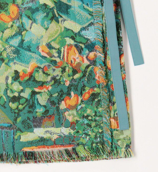 CABaN「ランドスケープジャカード ミディラップスカート」|スカート|