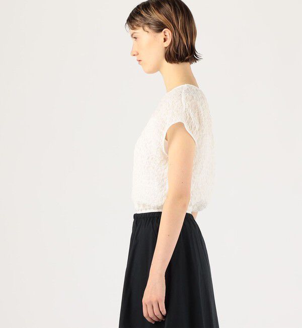 DES PRES「シャーリングシルク ショートプルオーバー」|シャツ・ブラウス|