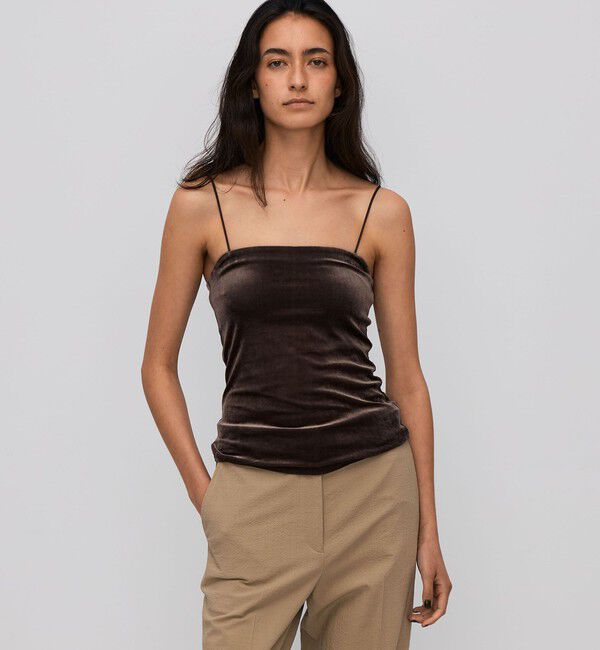 BACCA「inner piece ベロアジャージー カップインキャミソール」|Tシャツ・カットソー|