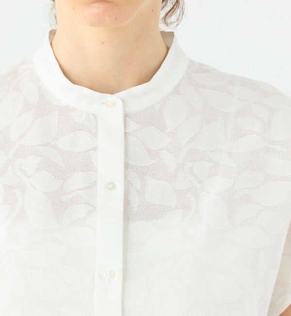 TOMORROWLAND collection「カラミジャカード ワイドショルダークレリックブラウス」|シャツ・ブラウス|