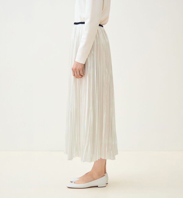 TOMORROWLAND collection「【WEB先行予約】シルバーオーガンジー スイングプリーツスカート」|スカート|