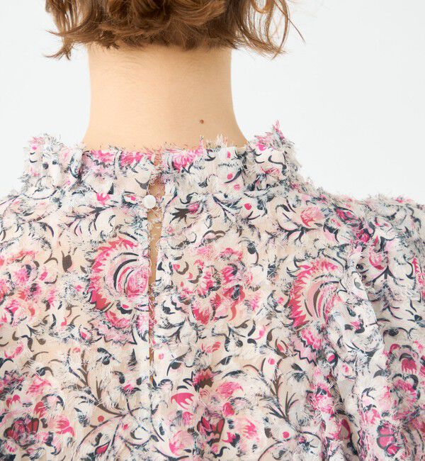 SOULEIADO「ラメカットジャカード フリルブラウス」|シャツ・ブラウス|