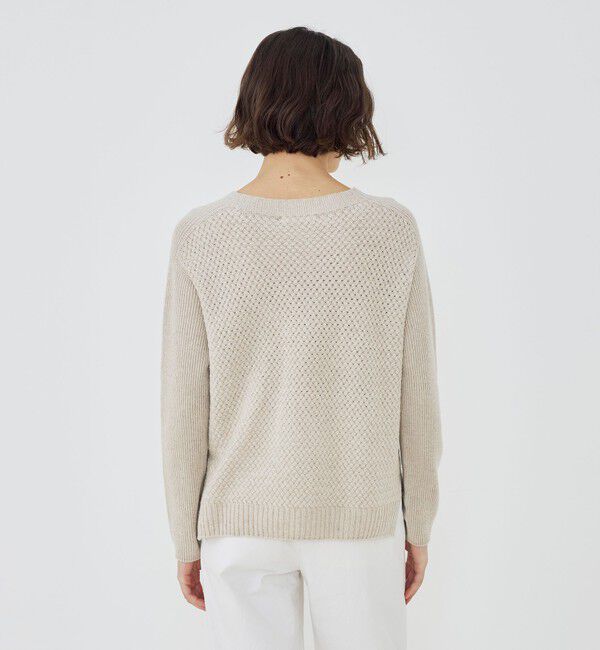 GALERIE VIE「リネンウールバスケット クルーネックプルオーバー」|ニット・セーター|