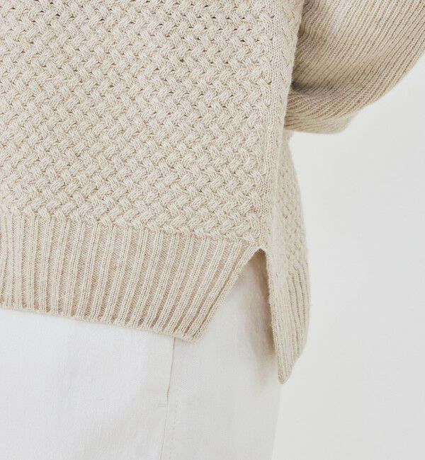 GALERIE VIE「リネンウールバスケット クルーネックプルオーバー」|ニット・セーター|