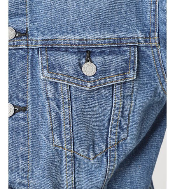  「《予約》カーブスリーブショートデニムジャケット」|デニムジャケット|