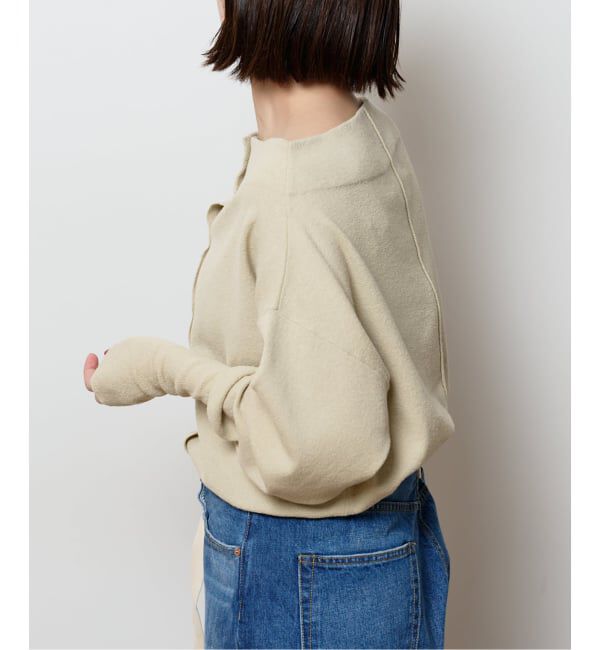  「《予約》2WAYワイドネックルーズKNIT CARDIGAN TOPS：ニット」|ニット・セーター|