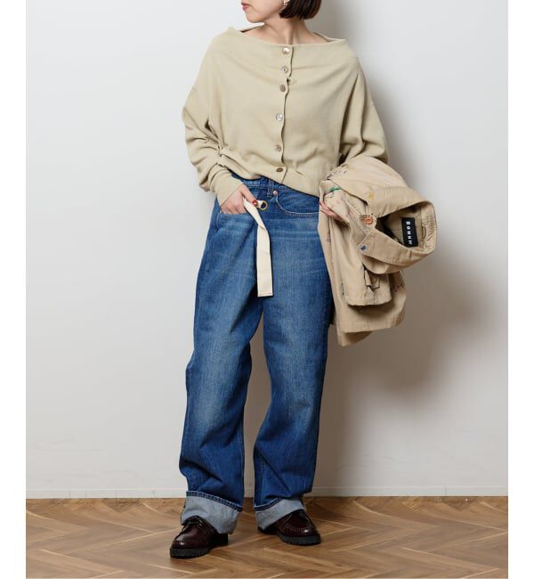  「《予約》2WAYワイドネックルーズKNIT CARDIGAN TOPS：ニット」|ニット・セーター|