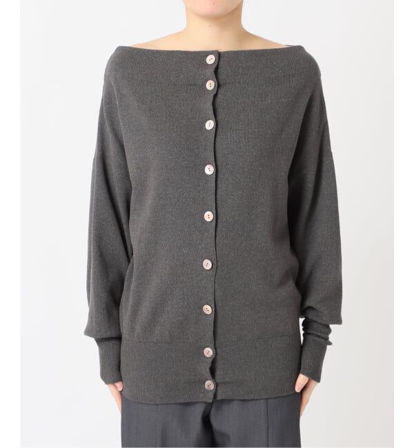  「《予約》2WAYワイドネックルーズKNIT CARDIGAN TOPS：ニット」|ニット・セーター|