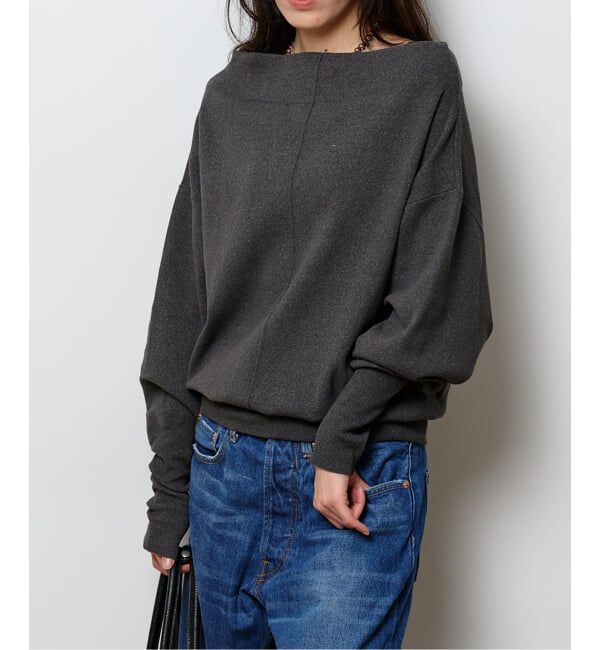  「《予約》2WAYワイドネックルーズKNIT CARDIGAN TOPS：ニット」|ニット・セーター|