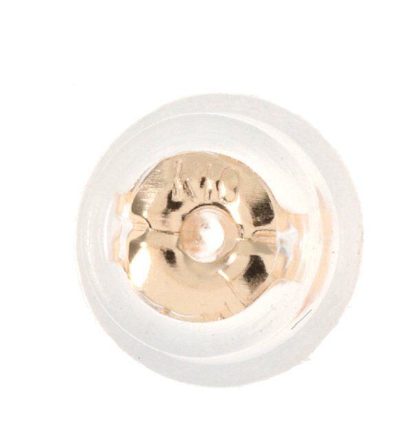  「K10・カルセドニー スクエアストーン ピアス(両耳)」|ピアス|