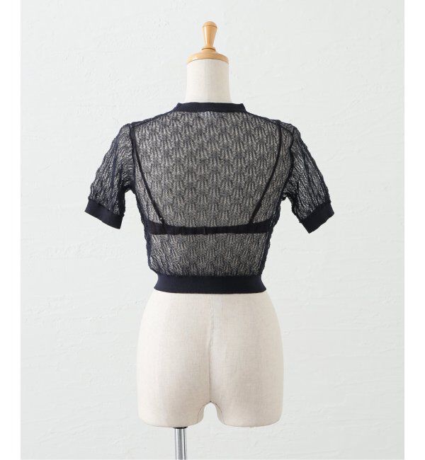 IENA「NICENICE MOMENT/ナイスナイスモーメント LACE KNIT TOP カットソー NNM1-25SS-004」|Tシャツ・カットソー|