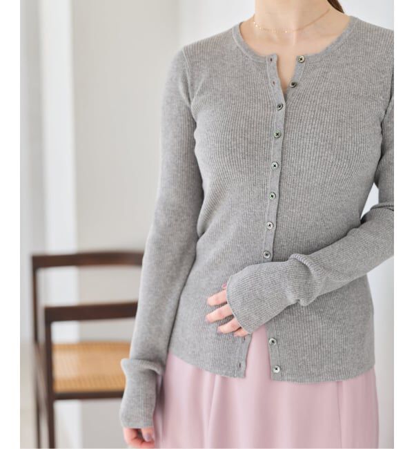 IENA「《予約》ハイゲージリブカーディガン」|カーディガン|