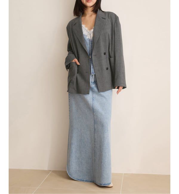 IENA LA BOUCLE「《予約》IENA LA BOUCLE グレンチェックダブルブレストジャケット」|テーラードジャケット|