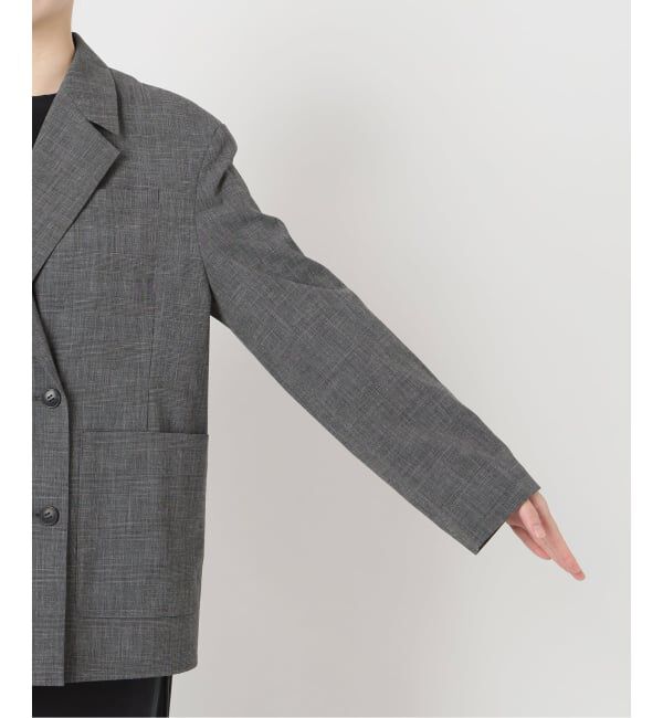 IENA LA BOUCLE「《予約》IENA LA BOUCLE グレンチェックダブルブレストジャケット」|テーラードジャケット|