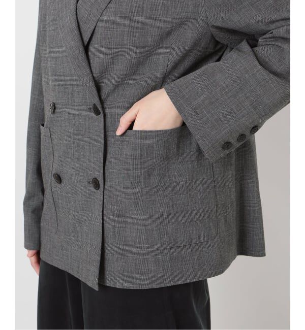 IENA LA BOUCLE「《予約》IENA LA BOUCLE グレンチェックダブルブレストジャケット」|テーラードジャケット|