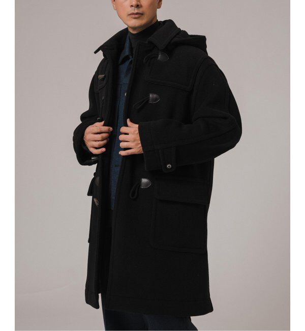 EDIFICE「INVERTERE(インバーティア) 別注 デタッチャブルヘリンボンダッフル」|ダッフルコート|ブラック