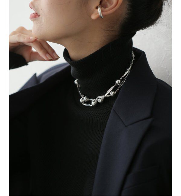 journal standard L'essage「【SAPIR BACHAR/サピア バシャール】SPIKE DOUBLE NECKLACE：ネックレス」|ネックレス|シルバー